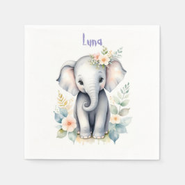 Guardanapo De Papel Blooming Baby Elephant