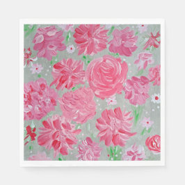 Guardanapo De Papel Blooming Love Floral Party Napkins