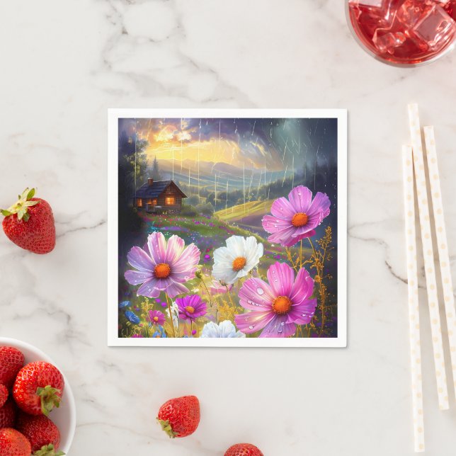 Guardanapo De Papel Blooms em Blocos: Uma Exibição Artística (Insitu)