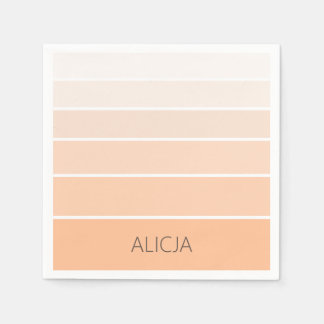 Guardanapo De Papel Bloqueio de cores Peach Fuzz | Nome Elegante