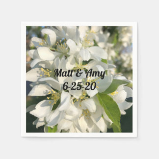 Guardanapo De Papel Blossomas de Casamento Cocktail Personalizado Napk
