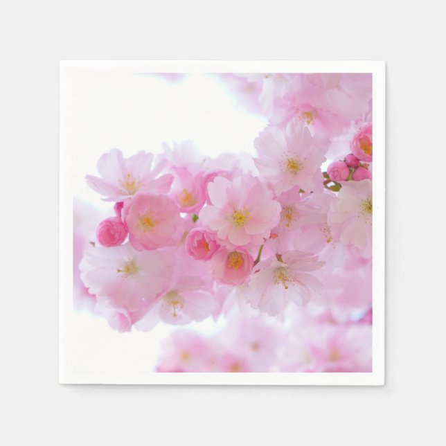 Guardanapo De Papel Blossomas de cereja rosa pálido (Frente)