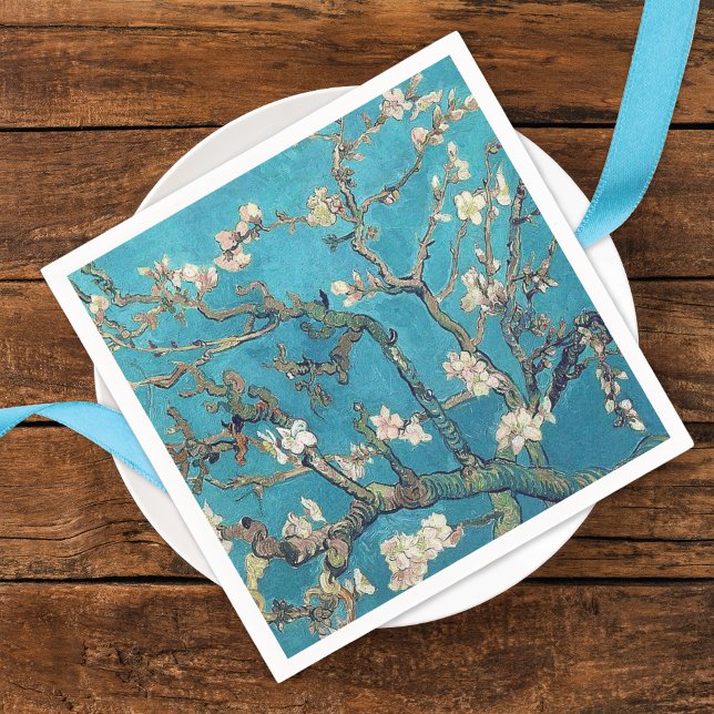 Guardanapo De Papel Blossoming Almond Tree Branches Casamento (Criador carregado)