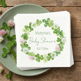Guardanapo De Papel Blossoming Clover Greenery Paper Napkin