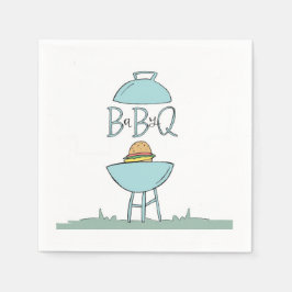 Guardanapo De Papel Blue Baby BBQ napkins
