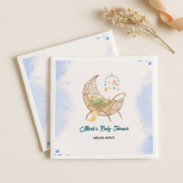 Guardanapo De Papel Blue Baby Shower Paper Napkins – Custom Baby Name