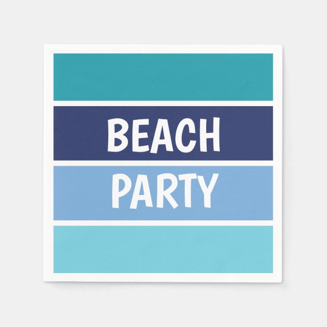 Guardanapo De Papel Blue Beach Party (Frente)