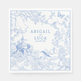 Guardanapo De Papel Blue Chinoiserie Toile de Jouy Data de Salvamento 