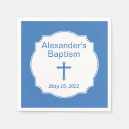 Guardanapo De Papel Blue Cross Baby Boy Christening