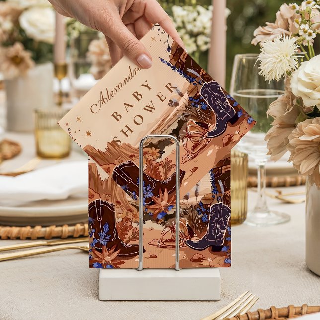 Guardanapo De Papel Blue Desert Western Baby Shower (Criador carregado)