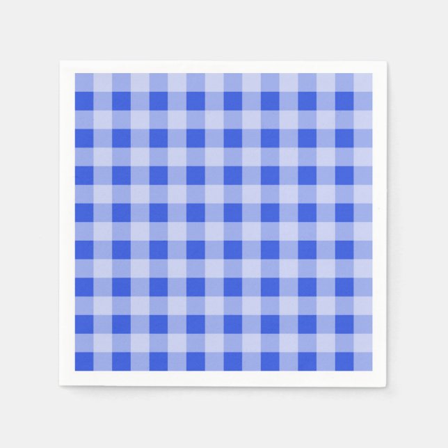 Guardanapo De Papel Blue Gingham (Frente)