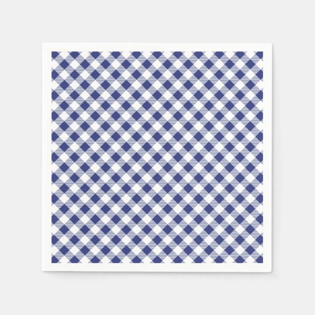 Guardanapo De Papel Blue Gingham (Frente)