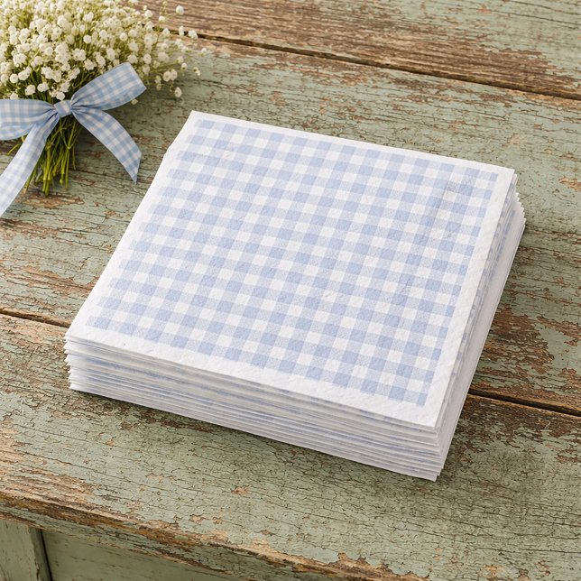 Guardanapo De Papel Blue Gingham Paper Napkins (Criador carregado)