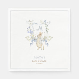 Guardanapo De Papel Blue Gingham Peter o Chá de fraldas do Coelho MUTE