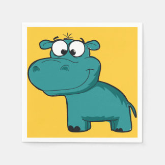 Guardanapo De Papel Blue Happy Hippo