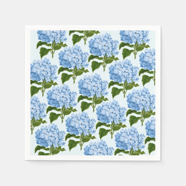 Guardanapo De Papel Blue Hydrangea Paper Napkins (Frente)