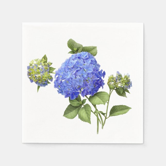 Guardanapo De Papel Blue Hydrangeas (Frente)
