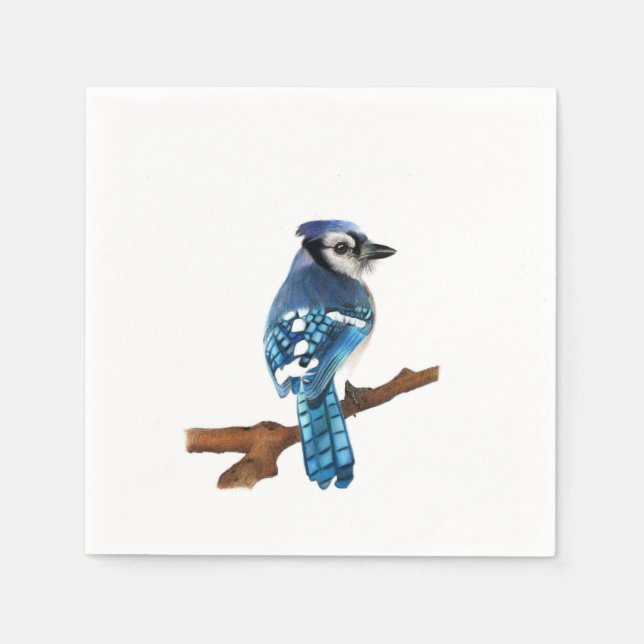 Guardanapo De Papel Blue Jay bird Napkins (Frente)