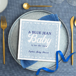 Guardanapo De Papel Blue Jean Baby Boy Baby Shower 