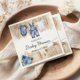 Guardanapo De Papel Blue Jean Denim