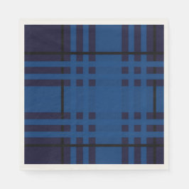 Guardanapo De Papel Blue Jewel Plaid Tartan Paper Napkin
