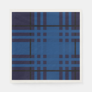 Guardanapo De Papel Blue Jewel Plaid Tartan Paper Napkin