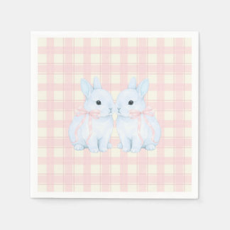 Guardanapo De Papel Blue Marshmallow Bunny Rabbits Easter