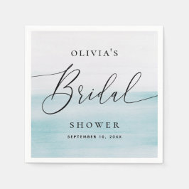 Guardanapo De Papel Blue Ocean Bridal Shower | Elegant Soft Beach
