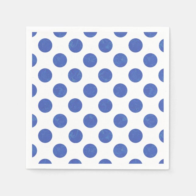 Guardanapo De Papel Blue Polka Dot (Frente)