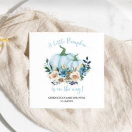 Guardanapo De Papel Blue Pumpkin Floral Boy Baby Shower