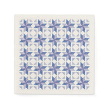 Guardanapo de papel Blue Quilt Block
