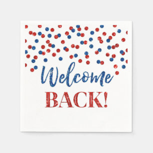 Guardanapo De Papel Blue Red Confetti Boas-vindas