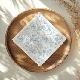 Guardanapo De Papel Blue Safari Toile De Jouy Boy Baby Shower