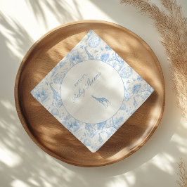 Guardanapo De Papel Blue Safari Toile De Jouy Boy Baby Shower