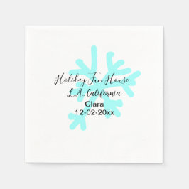 Guardanapo De Papel Blue snowflakes holiday camping house place date