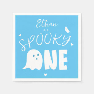 Guardanapo De Papel Blue Spooky One Ghost Boys Primeiro Aniversário