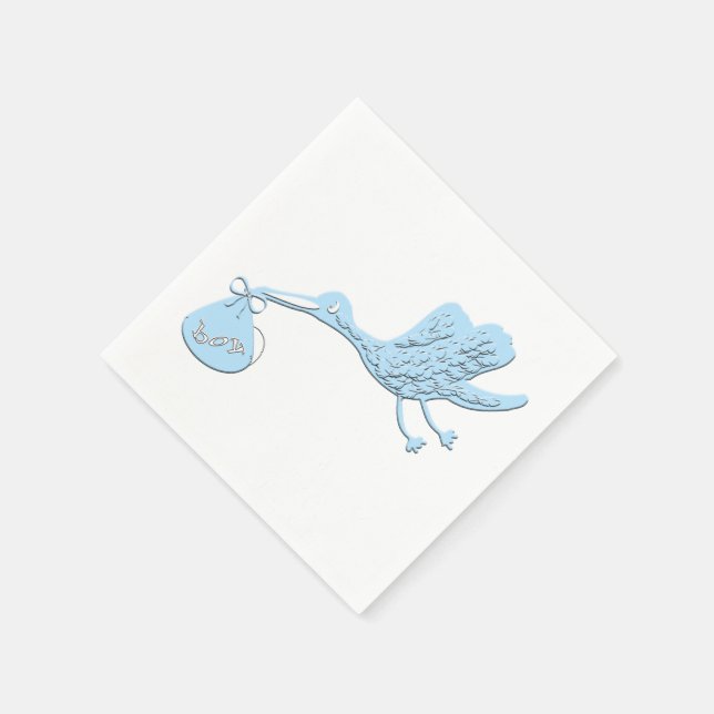 Guardanapo De Papel Blue Stork Deliverboy (Canto)