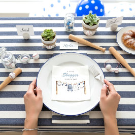 Guardanapo De Papel Blue Striped Baby Clothes Clothesline 