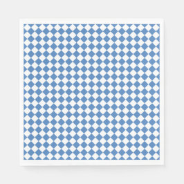 Guardanapo De Papel Blue White Checker Diamond Pattern