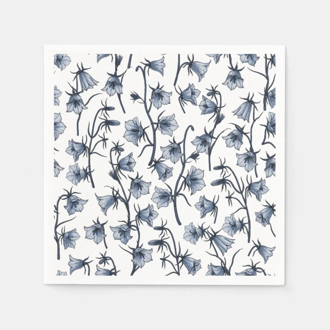 Guardanapo De Papel Bluebells, Harebeldes, Flores (Frente)