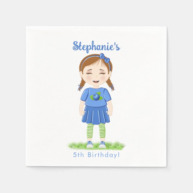 Guardanapo De Papel Blueberry Birthday (Frente)