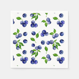 Guardanapo De Papel Blueberry Watercolor Berry First Birthday