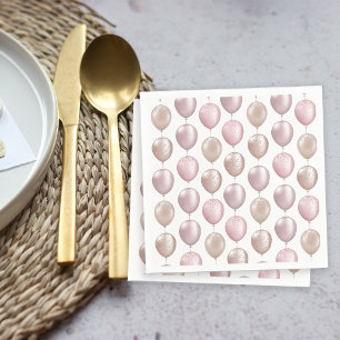 Guardanapo De Papel Blush Balloons Birthday