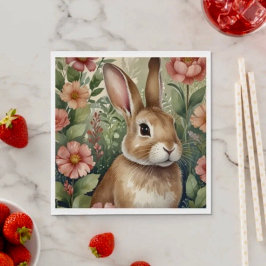 Guardanapo De Papel Blush Blooms e Bunny Dreams Papel Napkin