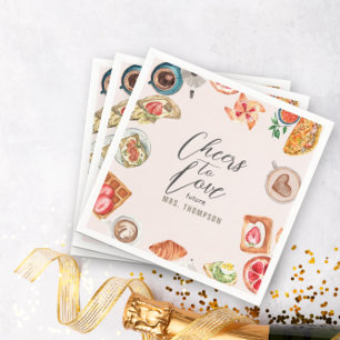 Guardanapo De Papel Blush Bridal Waffles Pancakes