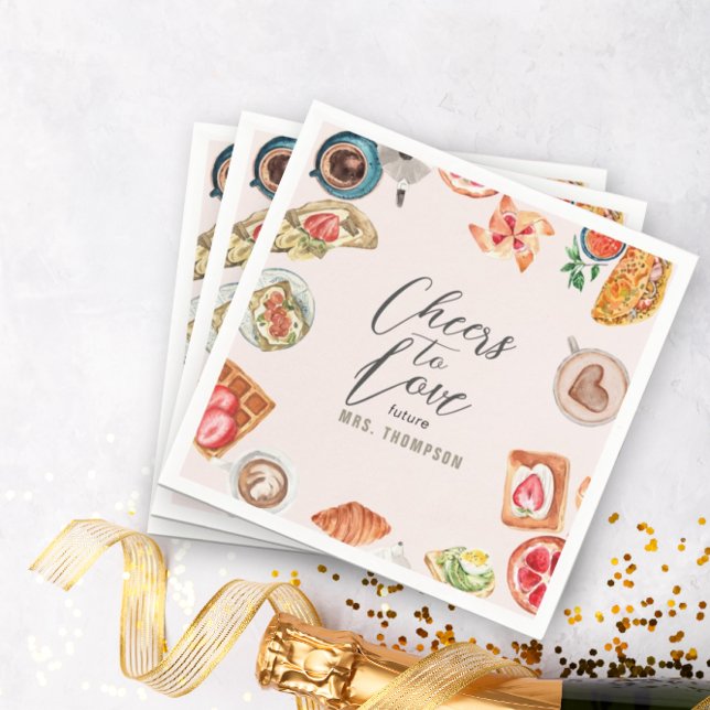 Guardanapo De Papel Blush Bridal Waffles Pancakes (Criador carregado)