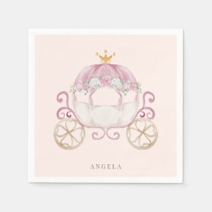 Guardanapo De Papel Blush e Dourado Chá de fraldas da Princesa