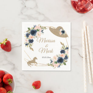 Guardanapo De Papel Blush & Marinho Kentucky Derby Wedding