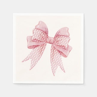 Guardanapo De Papel Blush Pink Bow Birthday