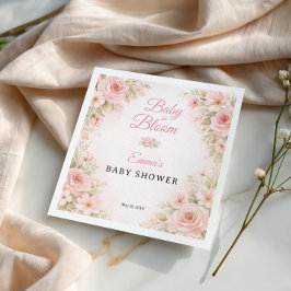 Guardanapo De Papel Blush Pink Floral Baby in Bloom Garden